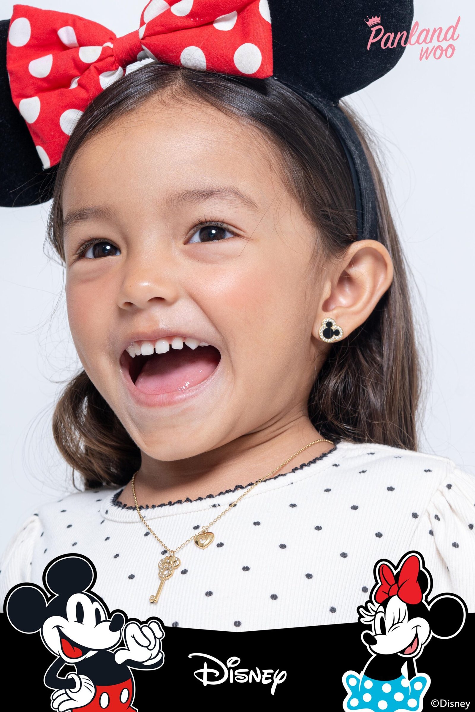 Panlandwoo Kids - Mickey & Minnie Mouse Collection - Kalung Titanium Anak Honeydew Adjustable - Gambar 2