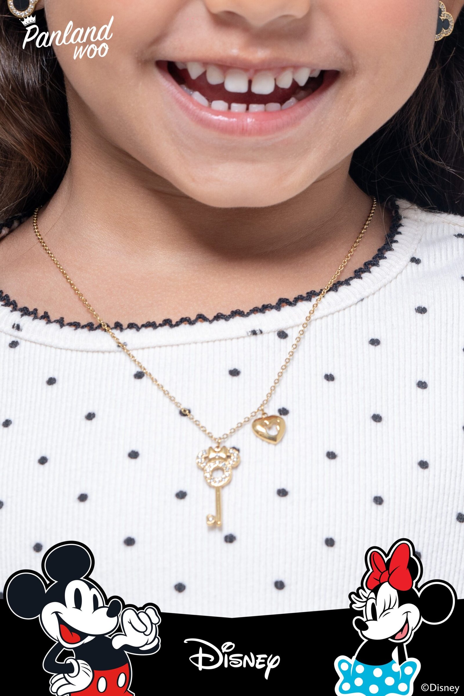 Panlandwoo Kids - Mickey & Minnie Mouse Collection - Kalung Titanium Anak Honeydew Adjustable - Gambar 6