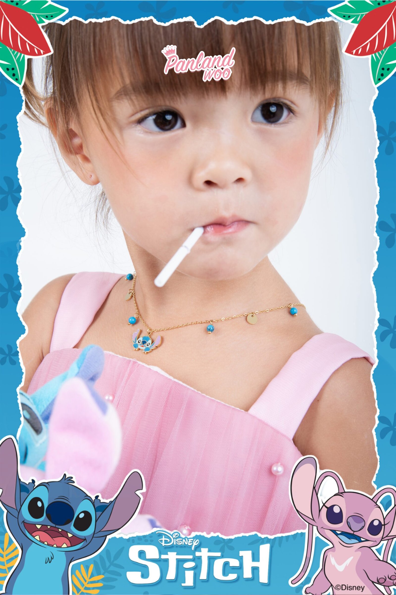 Panlandwoo Kids - Stitch Collection - Kalung Titanium Anak Lenora Adjustable - Gambar 3