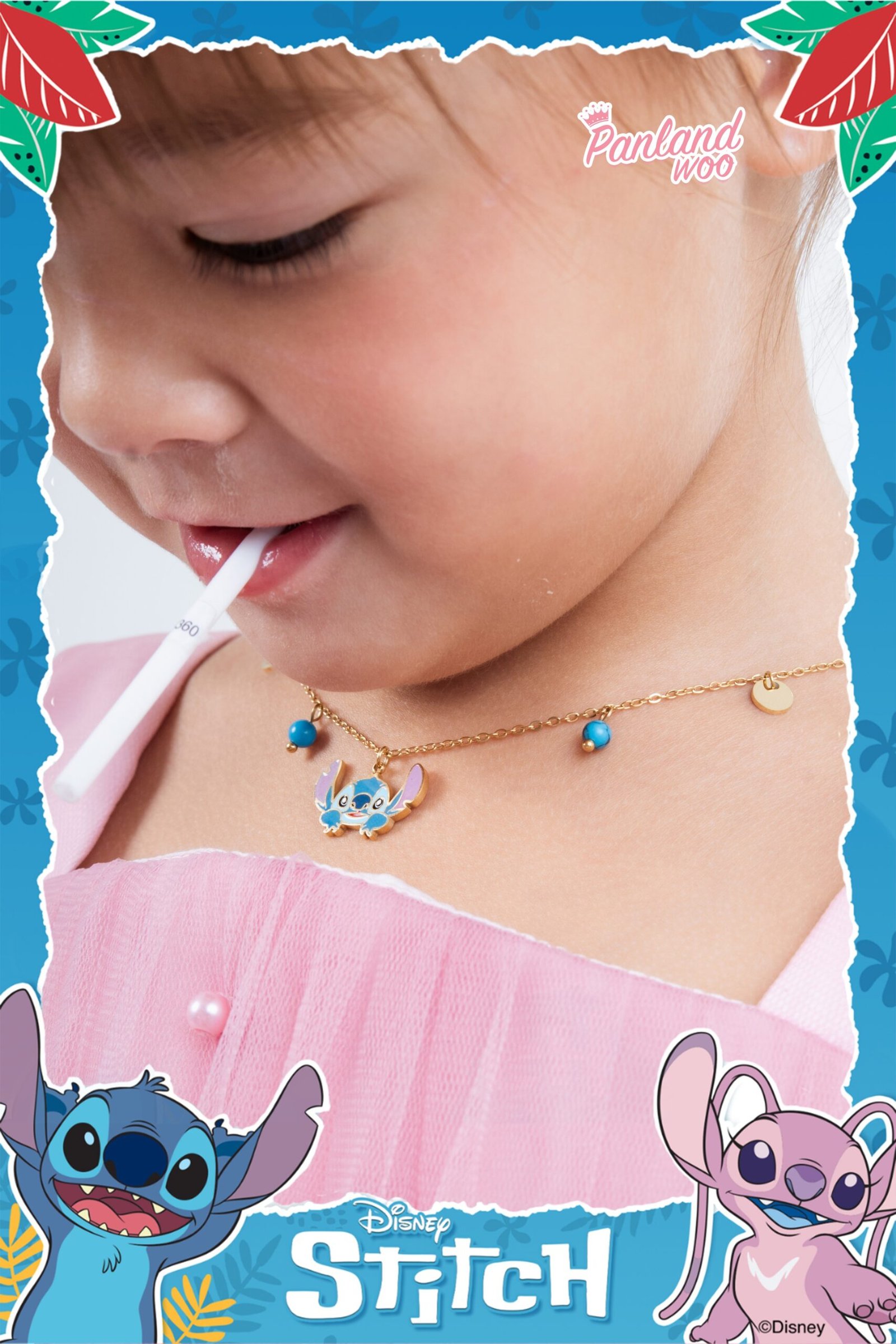 Panlandwoo Kids - Stitch Collection - Kalung Titanium Anak Lenora Adjustable - Gambar 4