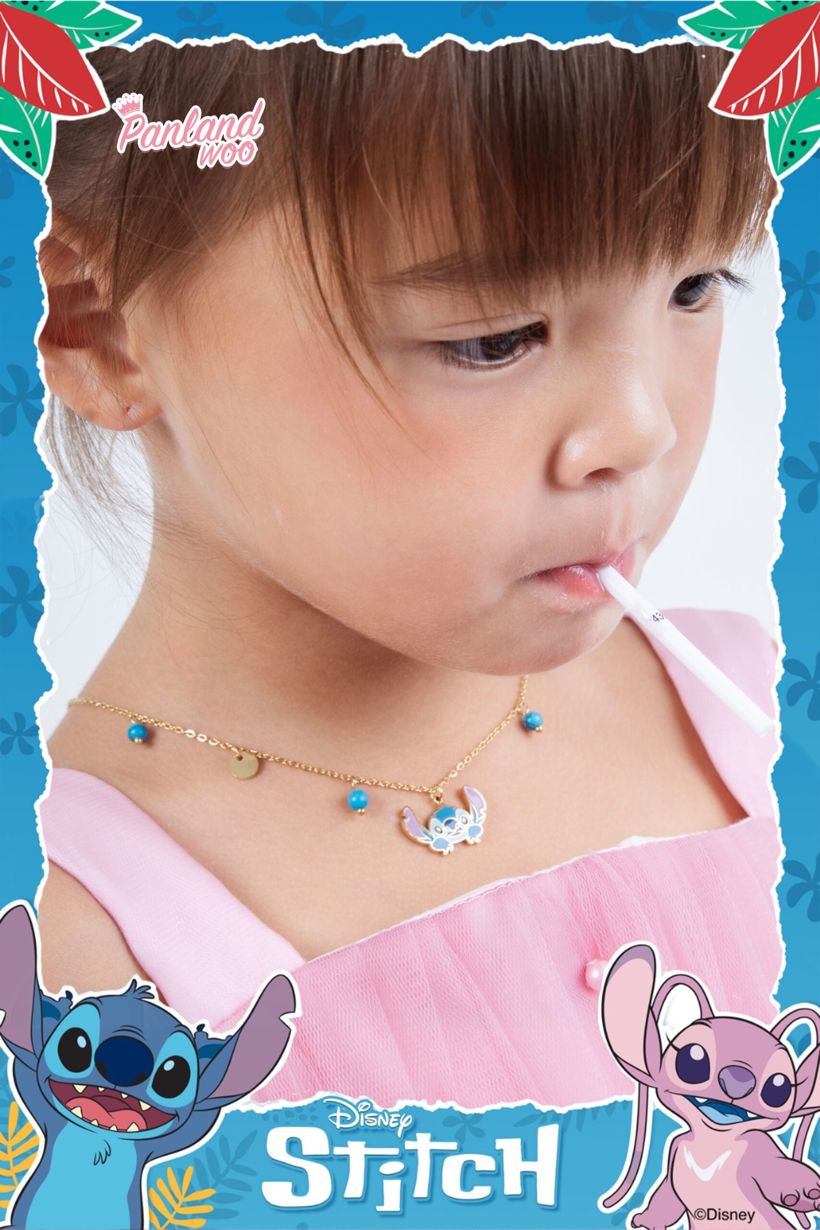 Panlandwoo Kids - Stitch Collection - Kalung Titanium Anak Lenora Adjustable - Gambar 2