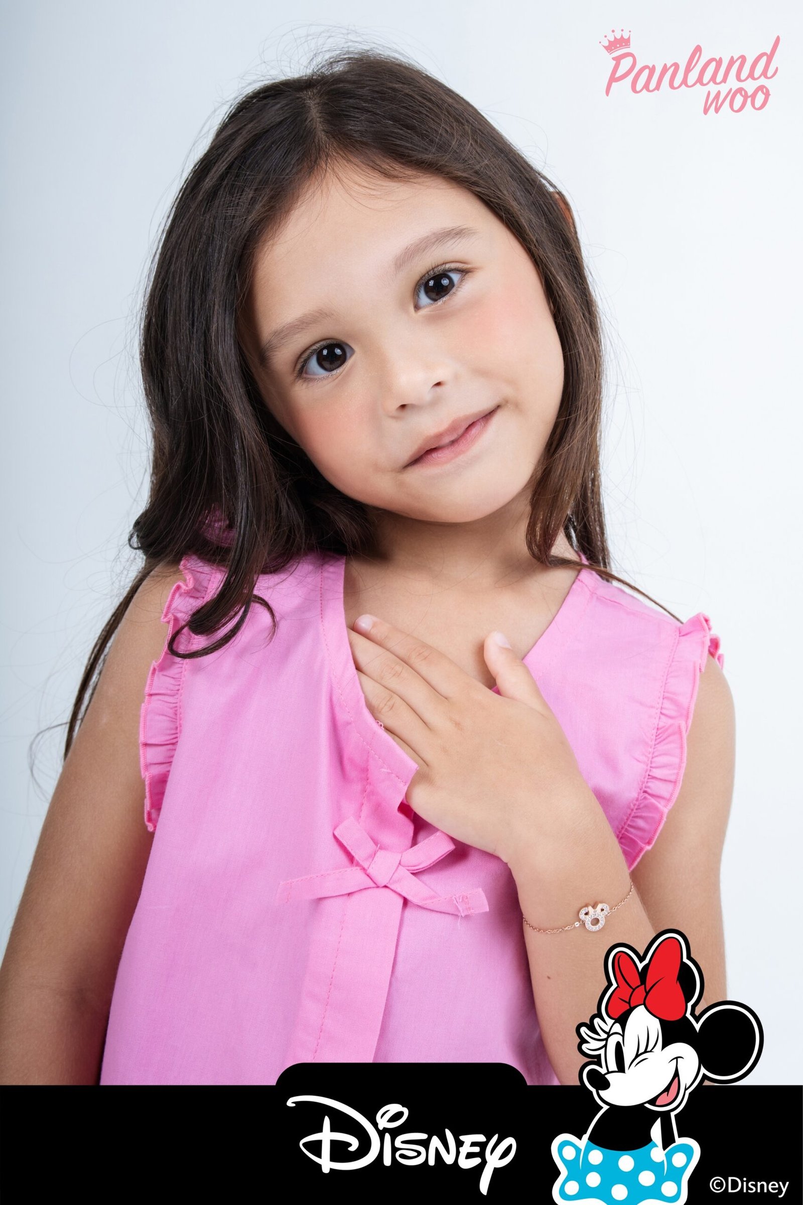 Panlandwoo Kids - Mickey & Minnie Mouse Collection - Gelang Tangan Titanium Anak Fely Ribbon Adjustable - Gambar 3