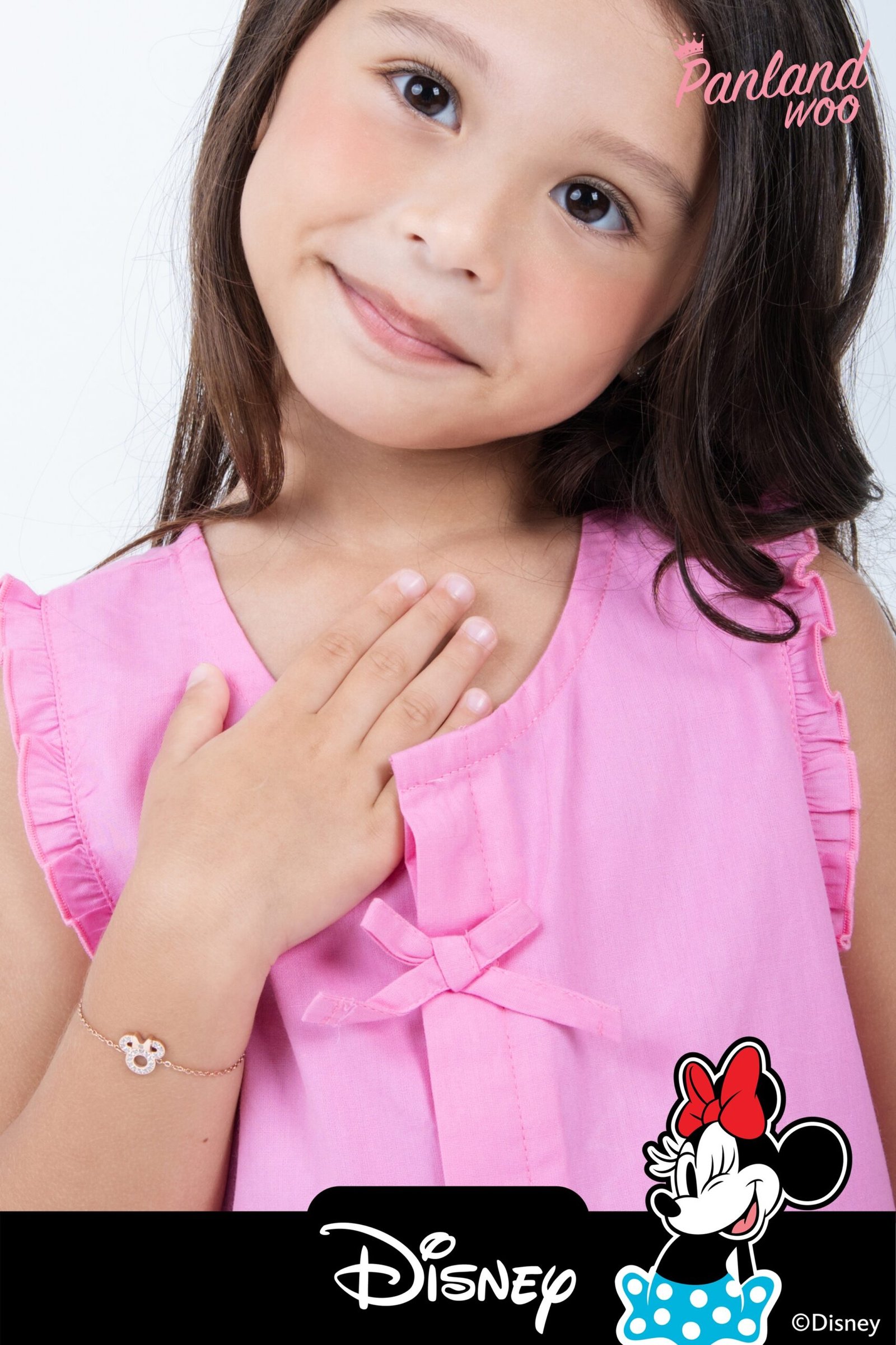 Panlandwoo Kids - Mickey & Minnie Mouse Collection - Gelang Tangan Titanium Anak Fely Ribbon Adjustable - Gambar 5