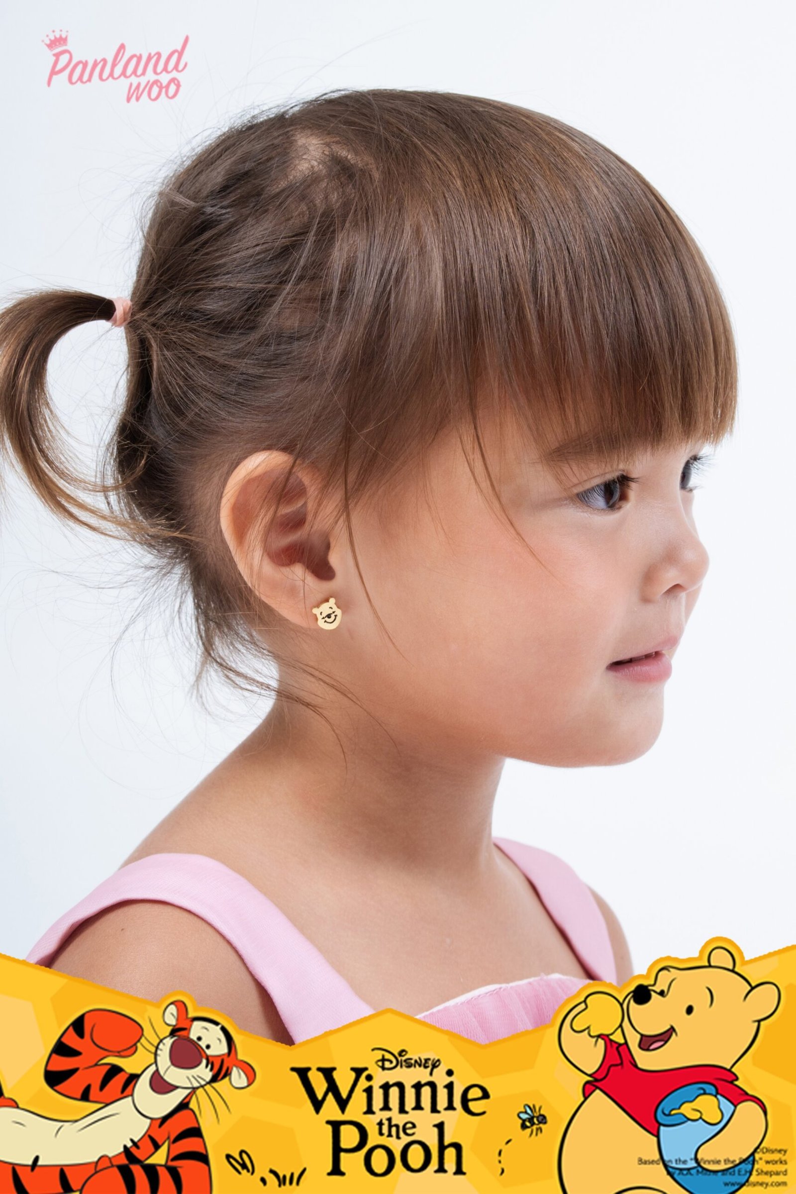 Panlandwoo Kids - Winnie The Pooh Collection - Anting Set Titanium Anak Aero - Gambar 2