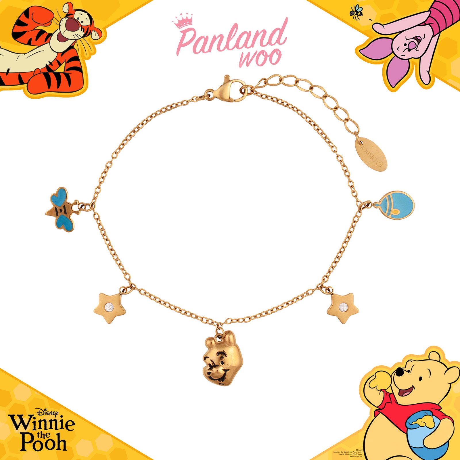 Panlandwoo Kids - Winnie The Pooh Collection - Gelang Tangan Titanium Anak Theron Adjustable