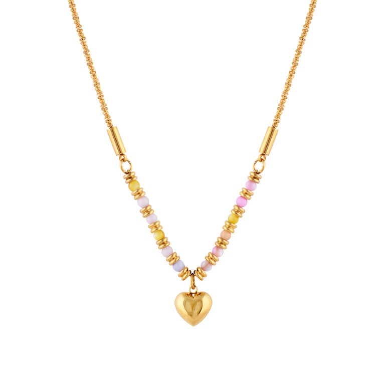 Kalung Moretta gold dengan liontin hati kecil