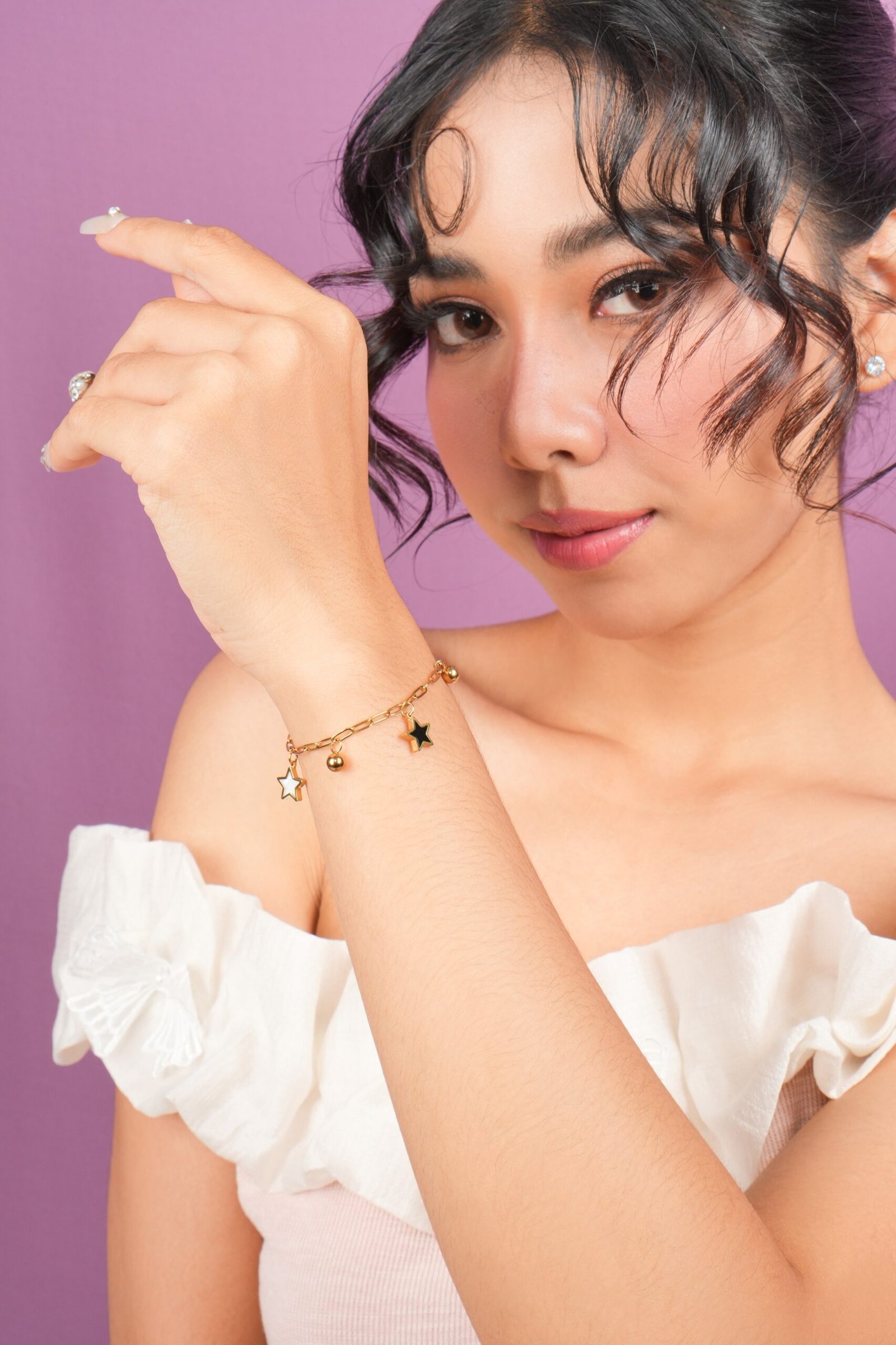 Panlandwoo - Gelang Tangan Titanium Wanita Ruel Adjustable - Gambar 5