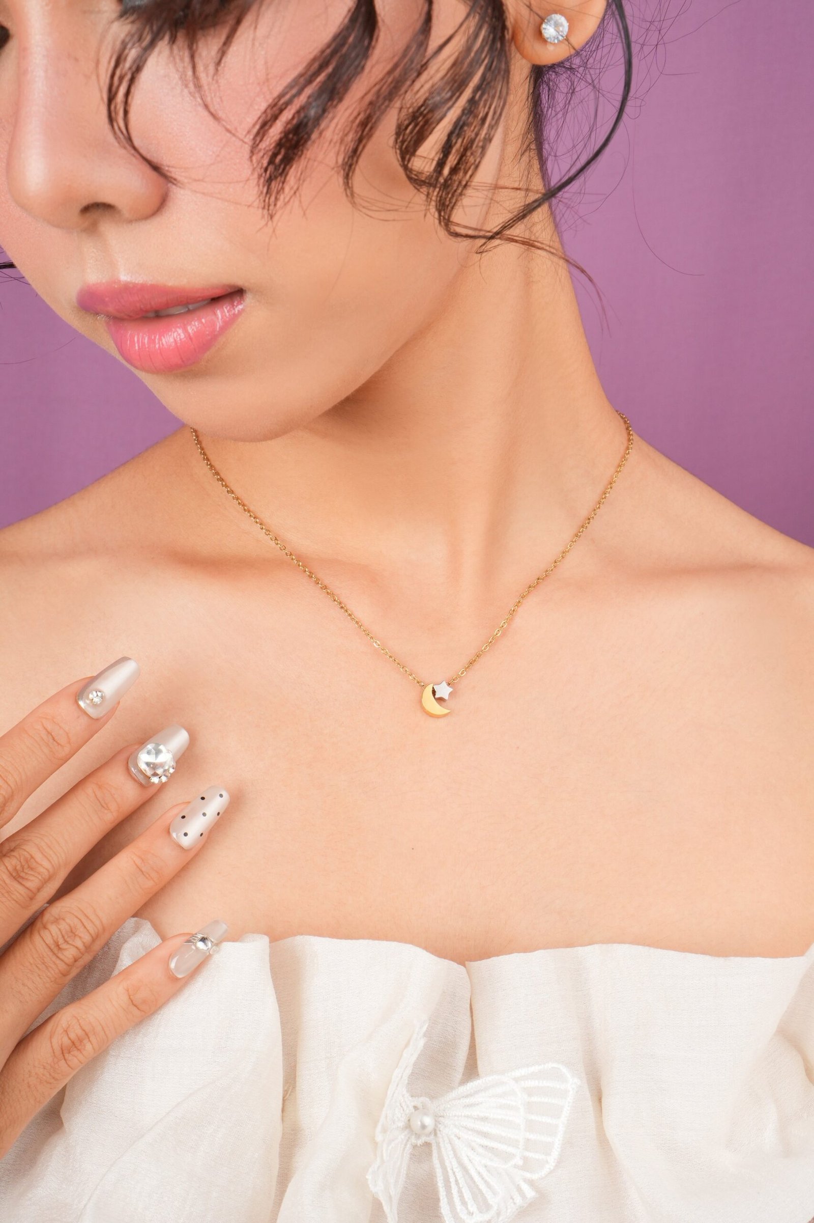 Panlandwoo - Kalung Titanium Wanita Hiba Adjustable - Gambar 2