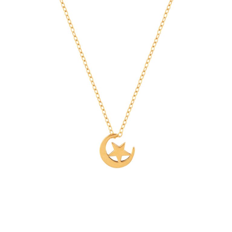 Kalung Nayira gold dengan liontin moon star
