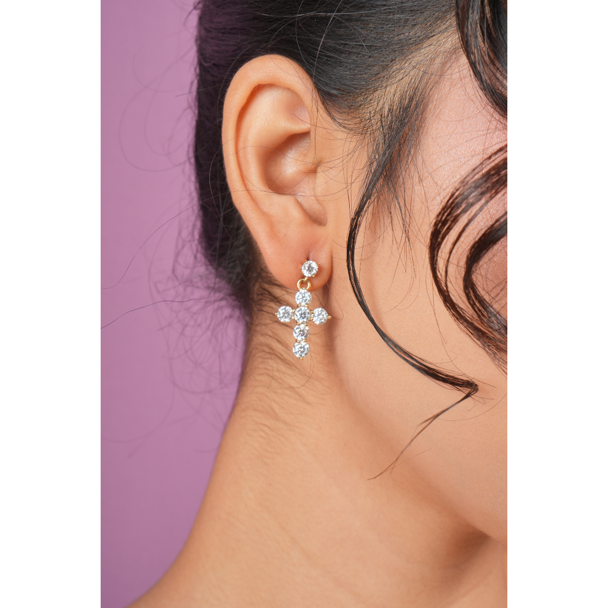 Panlandwoo - Anting Tusuk Titanium Wanita Akia - Gambar 2