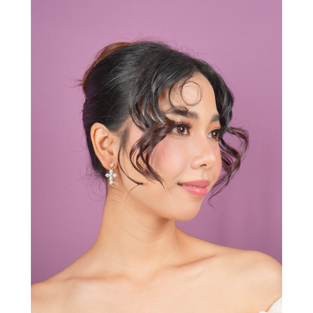 Panlandwoo - Anting Tusuk Titanium Wanita Akia - Gambar 4