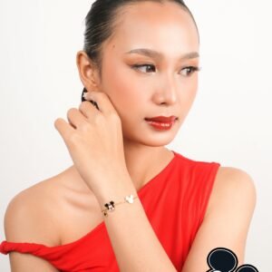 Panlandwoo - Mickey & Minnie Mouse Collection - Gelang Tangan Titanium Wanita Dresden Adjustable - Gambar 9