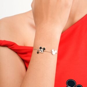 Panlandwoo - Mickey & Minnie Mouse Collection - Gelang Tangan Titanium Wanita Dresden Adjustable - Gambar 7