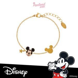 Panlandwoo - Mickey & Minnie Mouse Collection - Gelang Tangan Titanium Wanita Dresden Adjustable