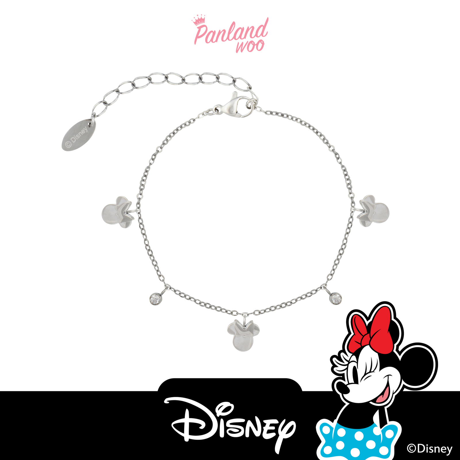 Panlandwoo Kids - Mickey & Minnie Mouse Collection - Gelang Tangan Titanium Anak Linetta Adjustable - Gambar 5