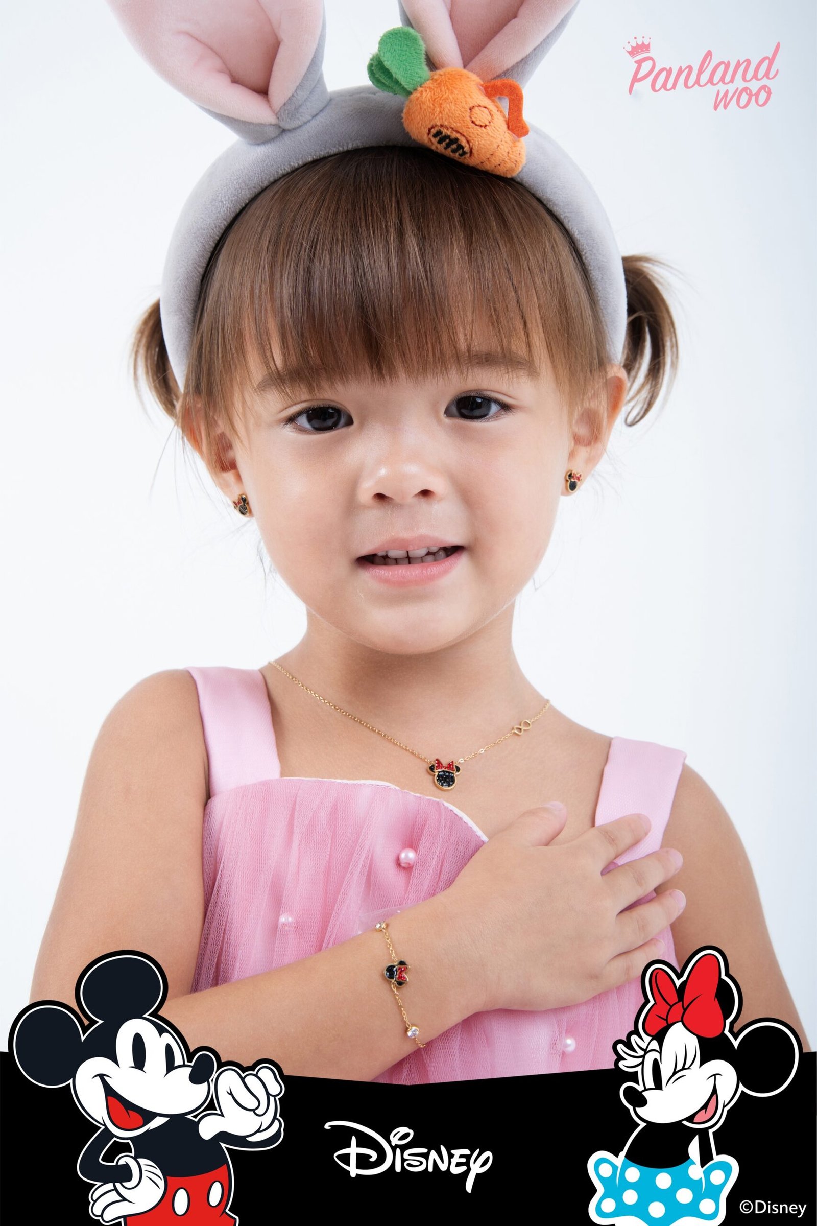 Panlandwoo Kids - Mickey & Minnie Mouse Collection - Gelang Tangan Titanium Anak Momo Adjustable - Gambar 7