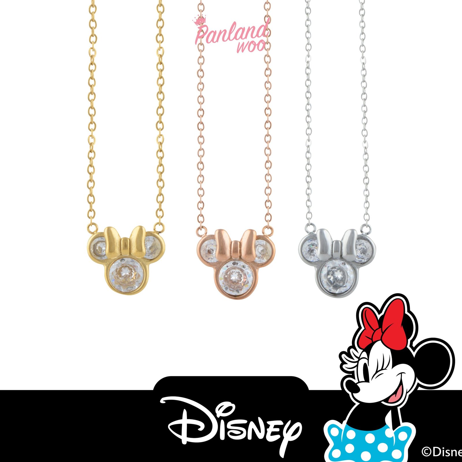 Panlandwoo Kids - Mickey & Minnie Mouse Collection - Kalung Titanium Anak Lylo Adjustable - Gambar 2