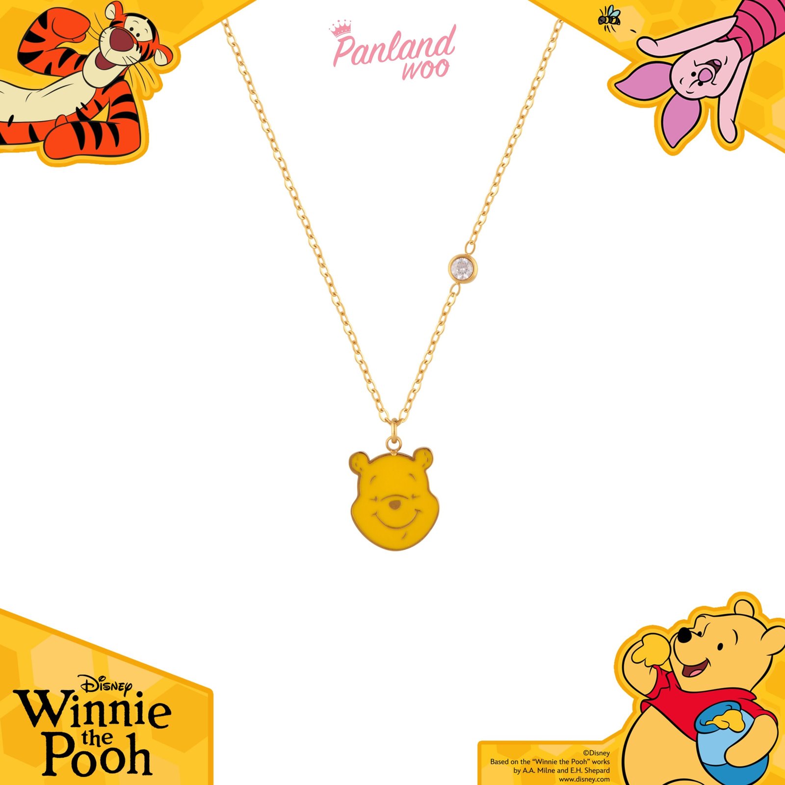 Panlandwoo - Winnie The Pooh Collection - Kalung Titanium Wanita Rabia Adjustable