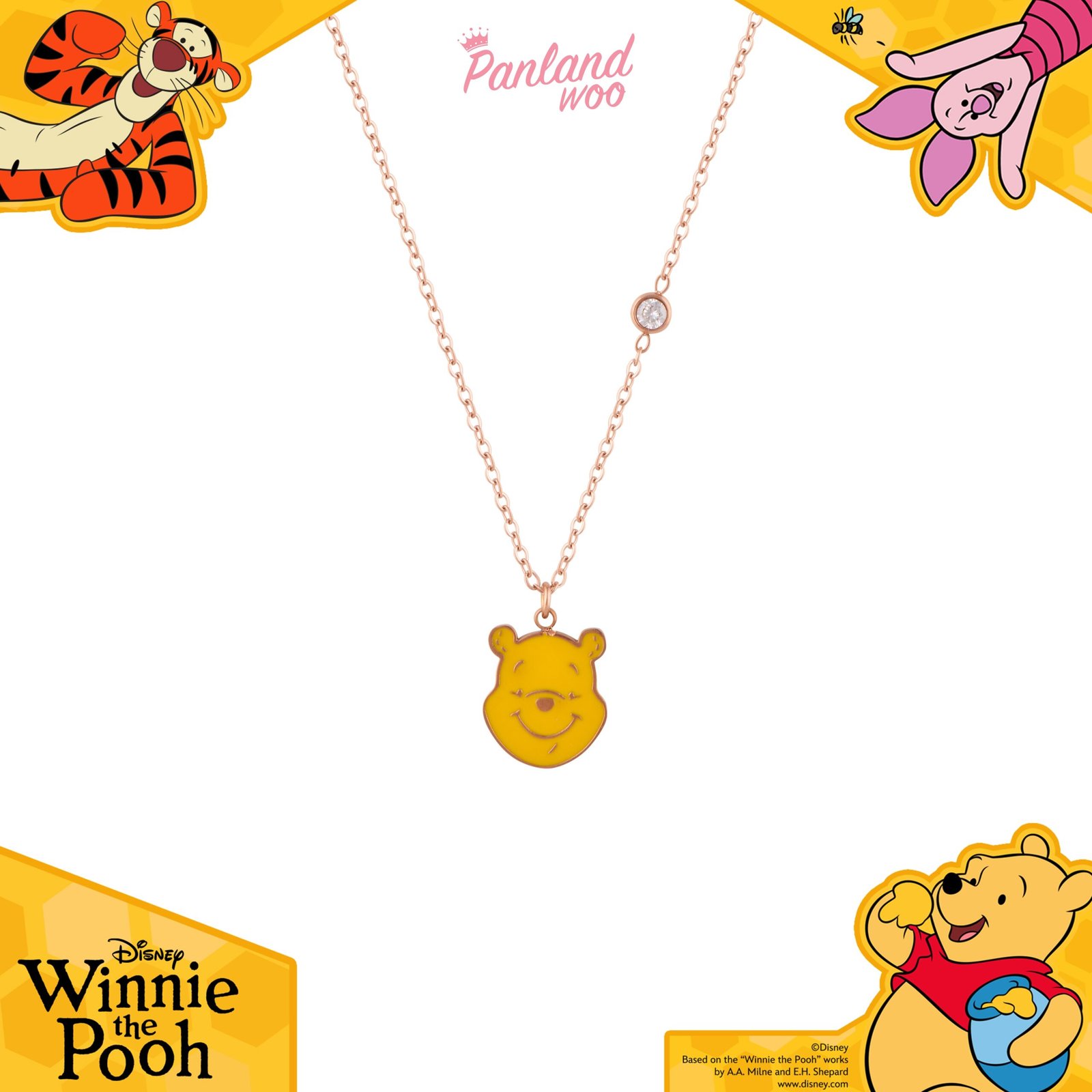 Panlandwoo - Winnie The Pooh Collection - Kalung Titanium Wanita Rabia Adjustable - Gambar 5