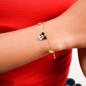 Panlandwoo - Mickey & Minnie Mouse Collection - Gelang Tangan Titanium Wanita Campbell Adjustable - Gambar 4