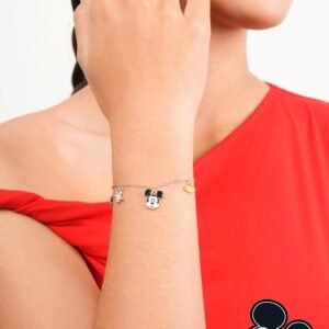 Panlandwoo - Mickey & Minnie Mouse Collection - Gelang Tangan Titanium Wanita Campbell Adjustable - Gambar 3