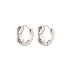 Panlandwoo - Anting Hoop Titanium Wanita Veloura Infinity - Gambar 4