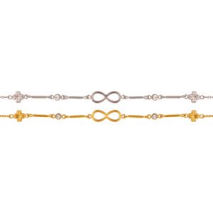 Panlandwoo - Gelang Tangan Titanium Wanita Infinite Grace Adjustable - Gambar 2