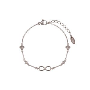 Panlandwoo - Gelang Tangan Titanium Wanita Infinite Grace Adjustable - Gambar 5
