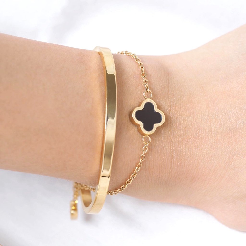 Panlandwoo - Gelang Bangle Titanium Wanita Mercedes Adjustable - Gambar 2