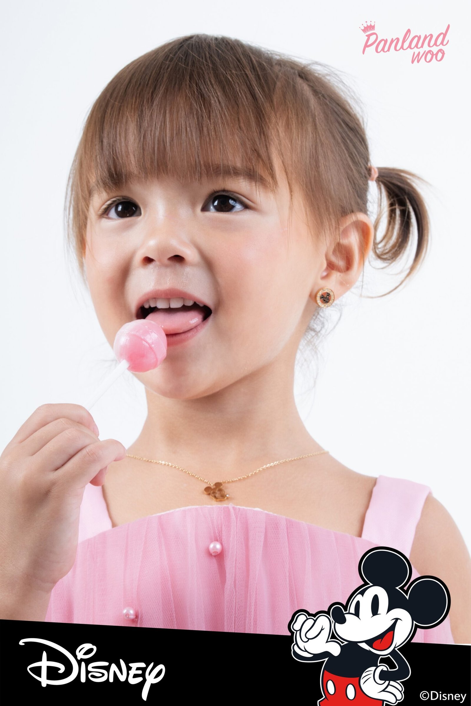 Panlandwoo Kids - Mickey & Minnie Mouse Collection - Kalung Titanium Anak Aadin Adjustable - Gambar 3