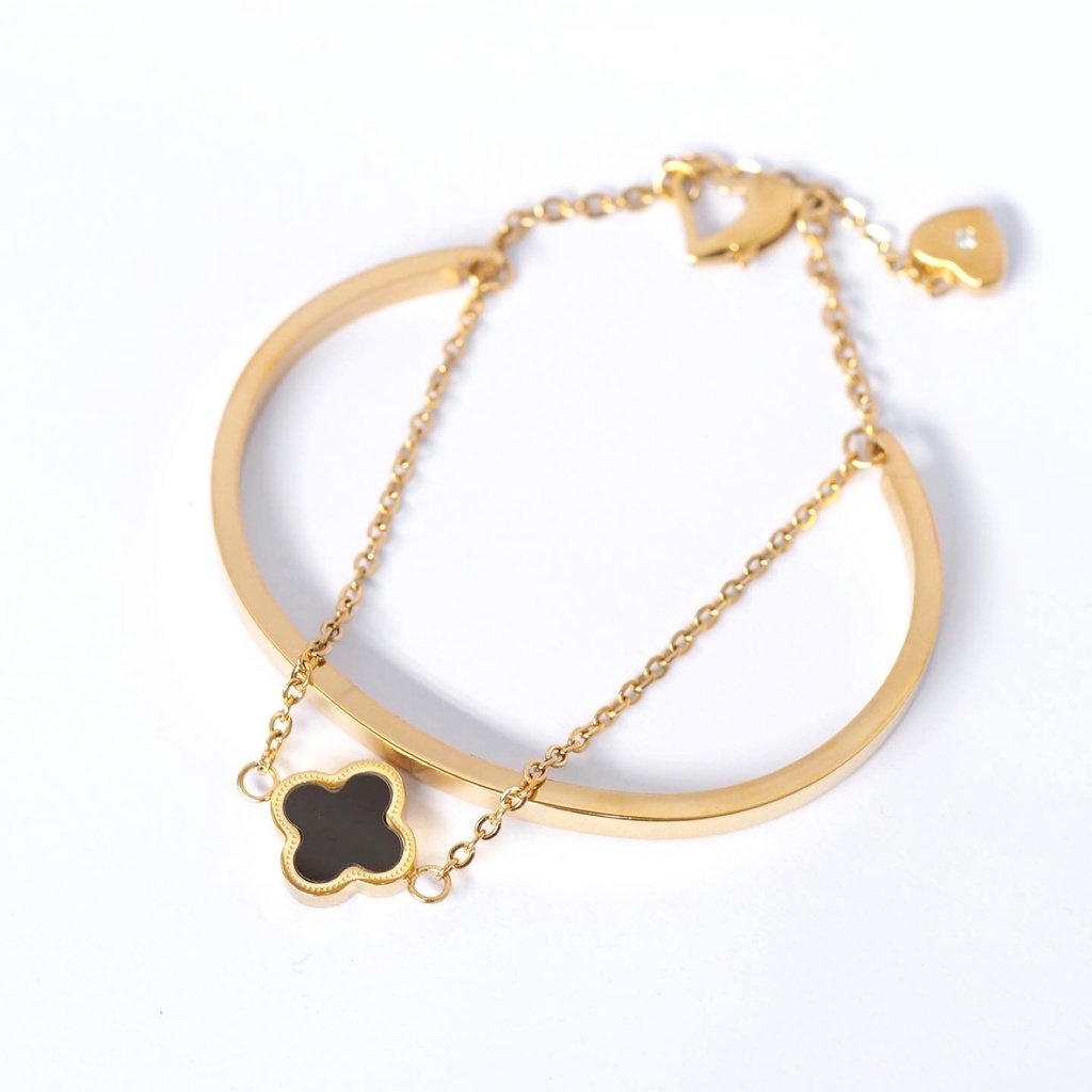 Panlandwoo - Gelang Bangle Titanium Wanita Mercedes Adjustable - Gambar 6