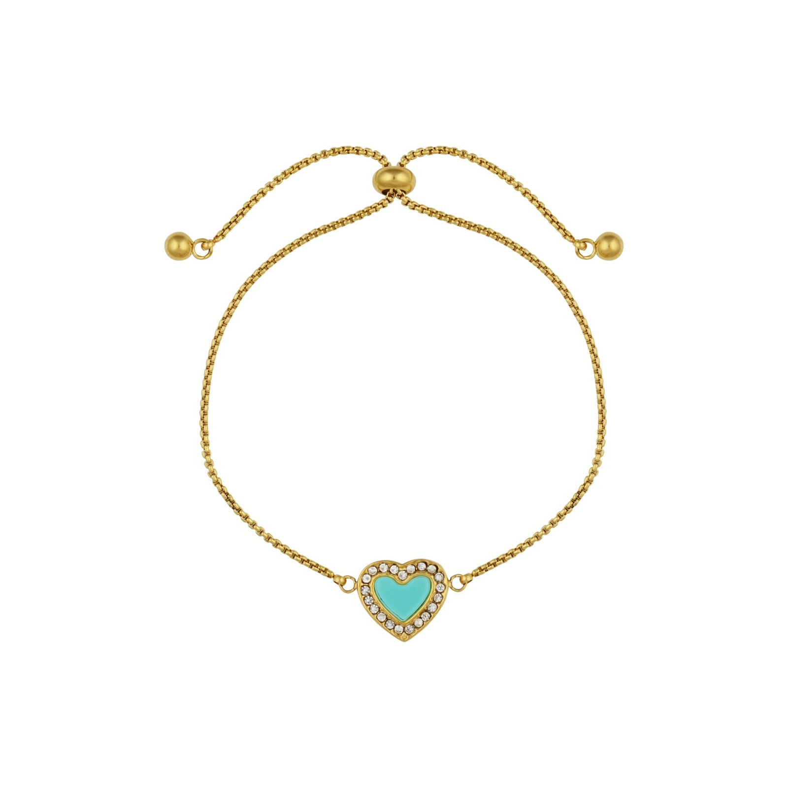 Panlandwoo - Gelang Serut Titanium Wanita Blue Vandelia Adjustable