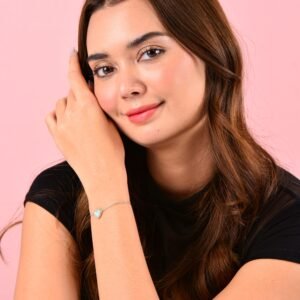 Panlandwoo - Gelang Serut Titanium Wanita Blue Vandelia Adjustable - Gambar 3