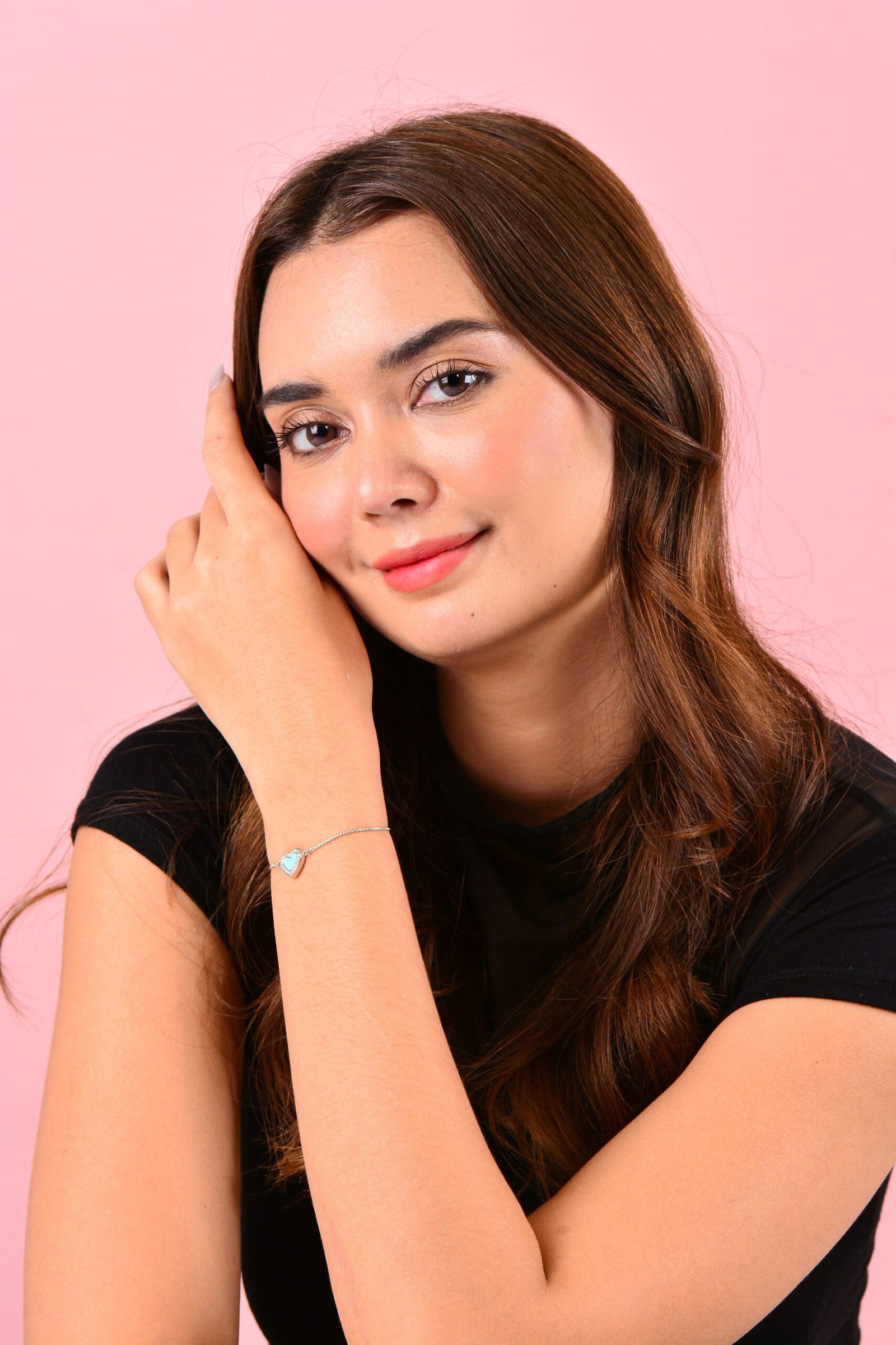 Panlandwoo - Gelang Serut Titanium Wanita Blue Vandelia Adjustable - Gambar 3