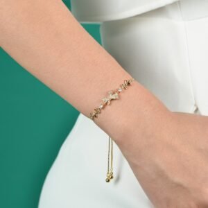Panlandwoo - Gelang Serut Rhodium Wild Adjustable - Gambar 2
