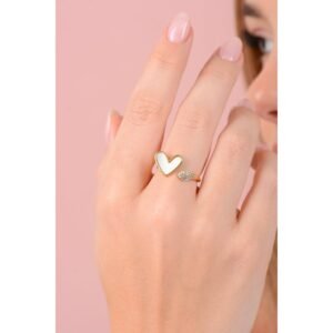 Panlandwoo - Cincin Titanium Wanita Calandra Adjustable - Gambar 3