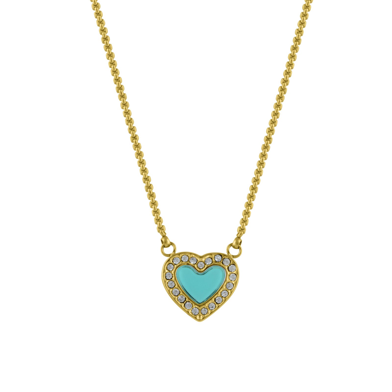 Panlandwoo - Kalung Serut Titanium Wanita Blue Vandelia Adjustable