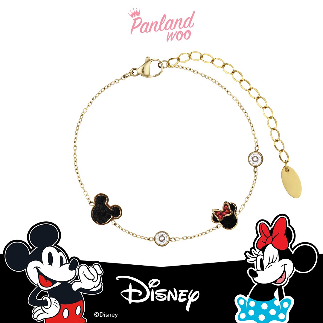 Panlandwoo Kids - Mickey & Minnie Mouse Collection - Gelang Tangan Titanium Anak Momo Adjustable
