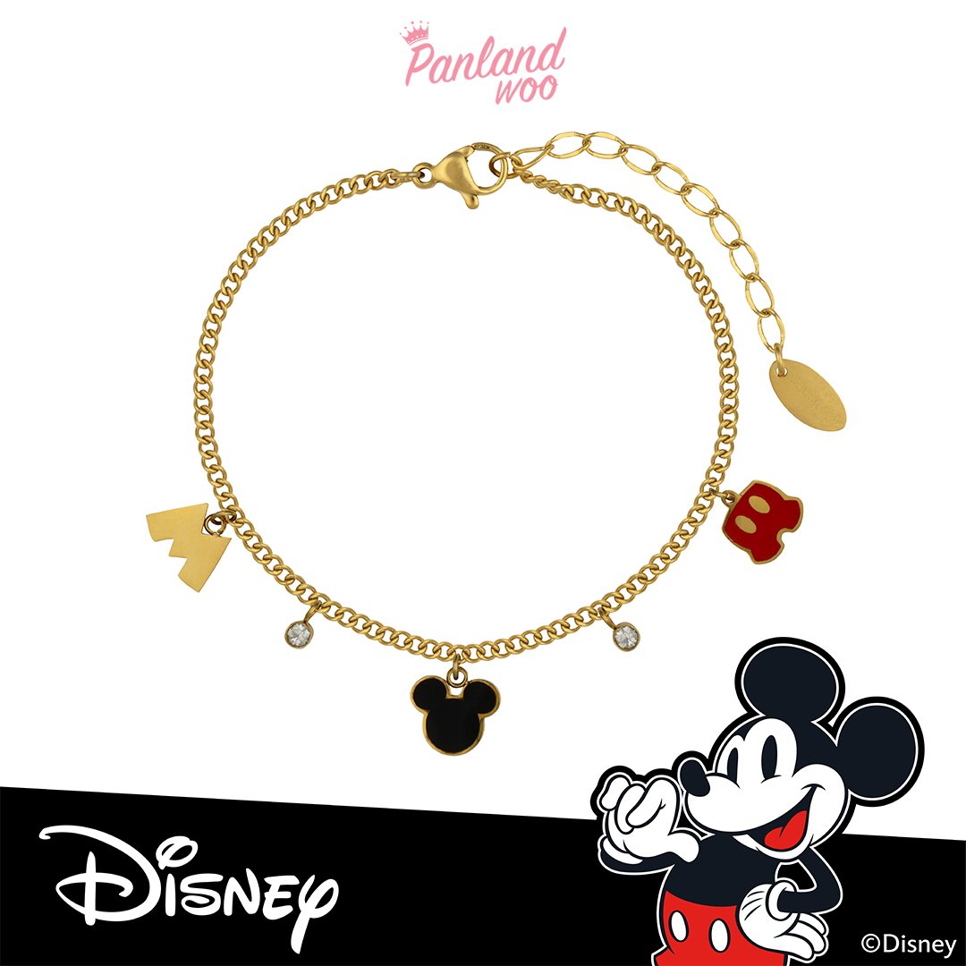 Panlandwoo Kids - Mickey & Minnie Mouse Collection - Gelang Tangan Titanium Anak Toptap Adjustable