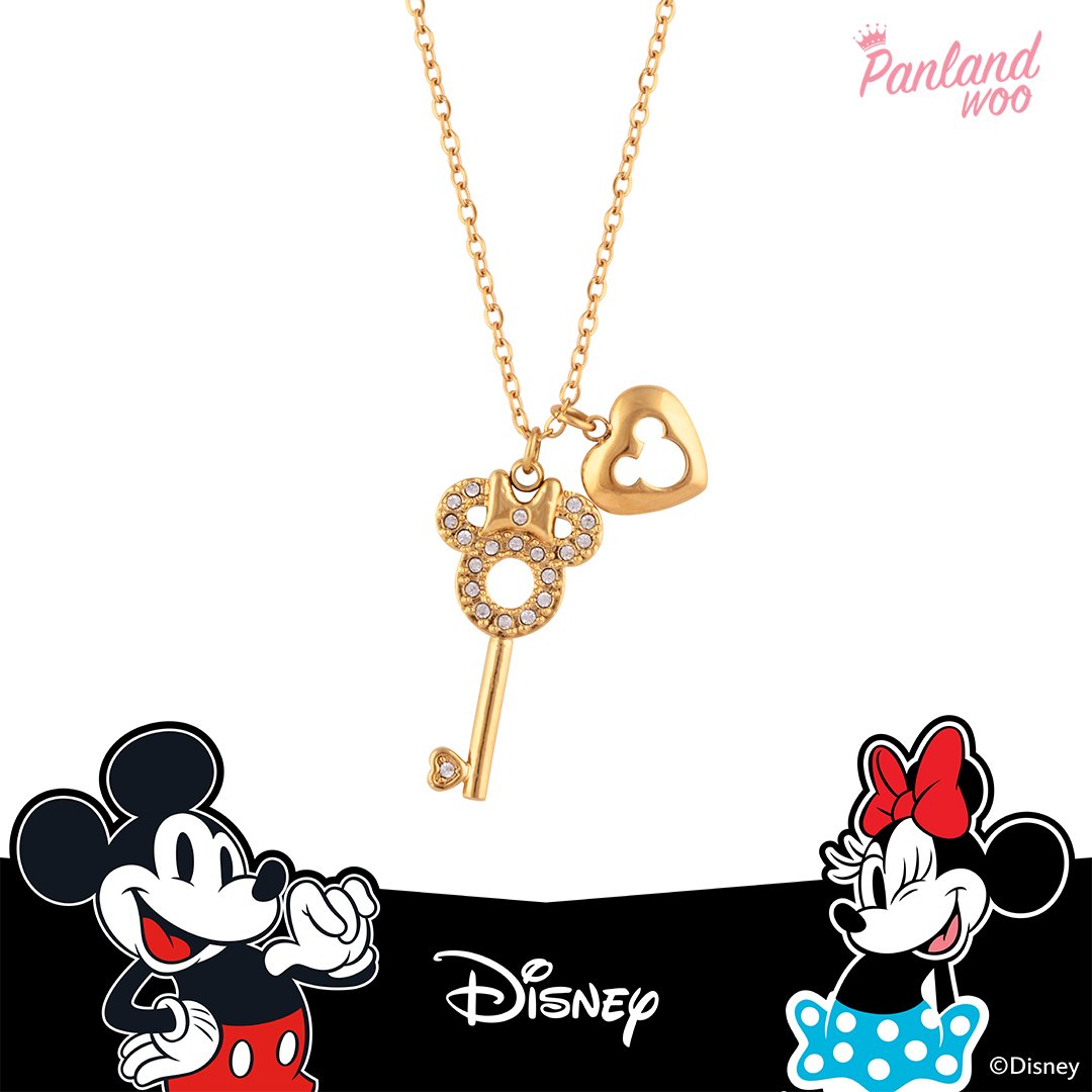 Panlandwoo Kids - Mickey & Minnie Mouse Collection - Kalung Titanium Anak Honeydew Adjustable