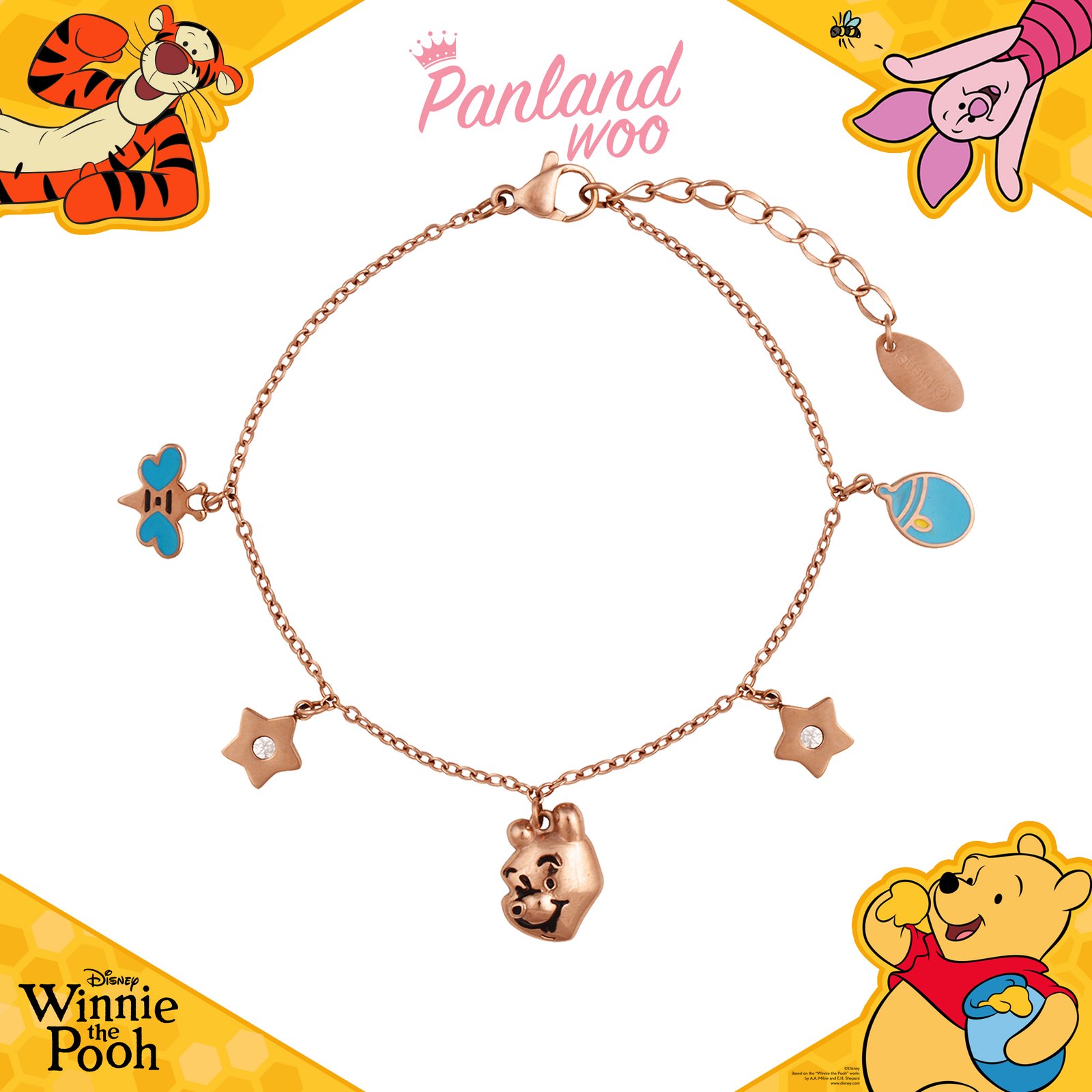 Panlandwoo Kids - Winnie The Pooh Collection - Gelang Tangan Titanium Anak Theron Adjustable - Gambar 5