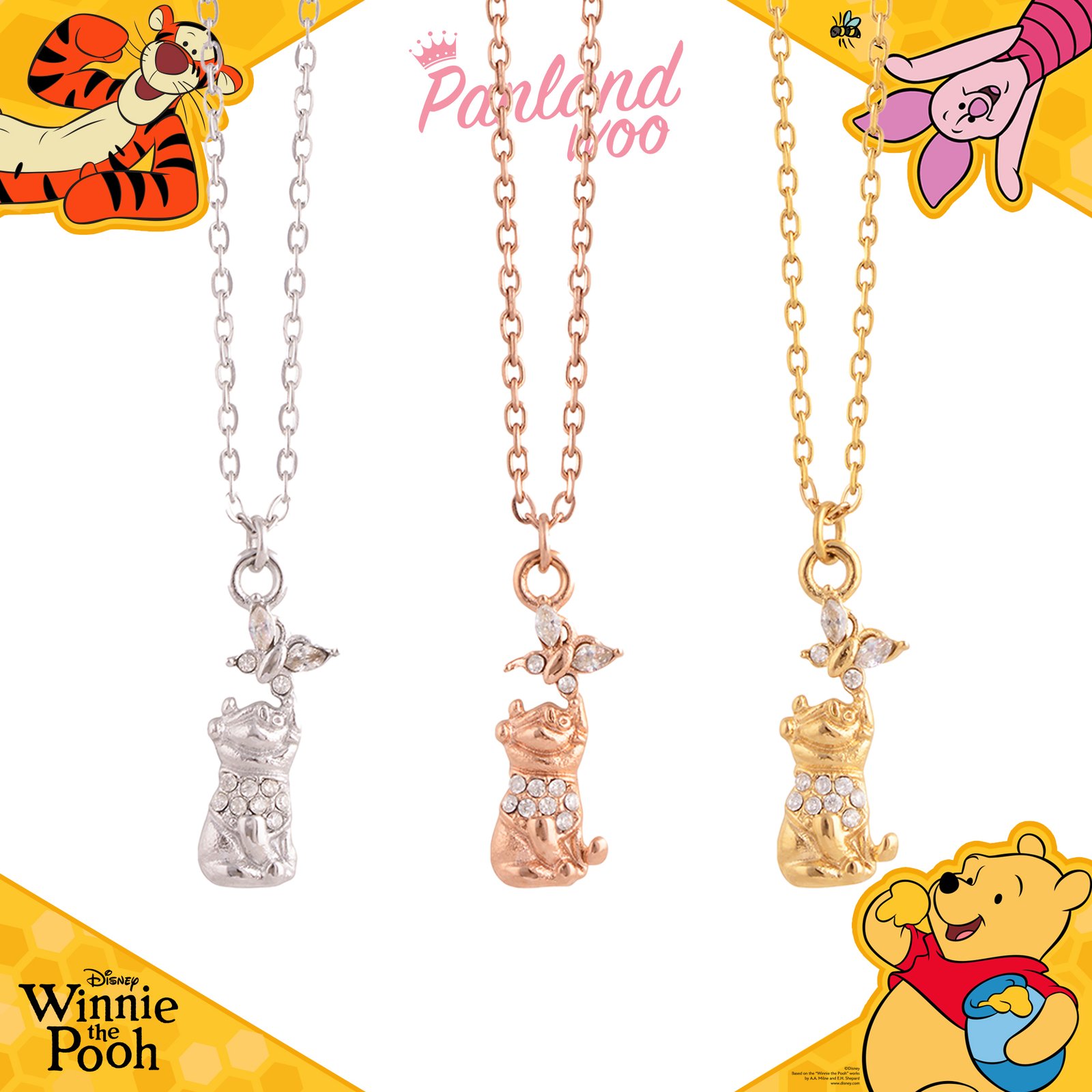 Panlandwoo Kids - Winnie The Pooh Collection - Kalung Titanium Anak Dorian Adjustable - Gambar 2