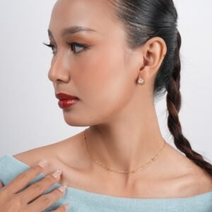 Panlandwoo - Kalung Rantai Titanium Wanita Niasty Adjustable - Gambar 3
