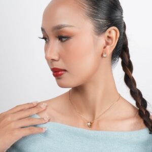Panlandwoo - Kalung Titanium Wanita Rapha Adjustable - Gambar 4