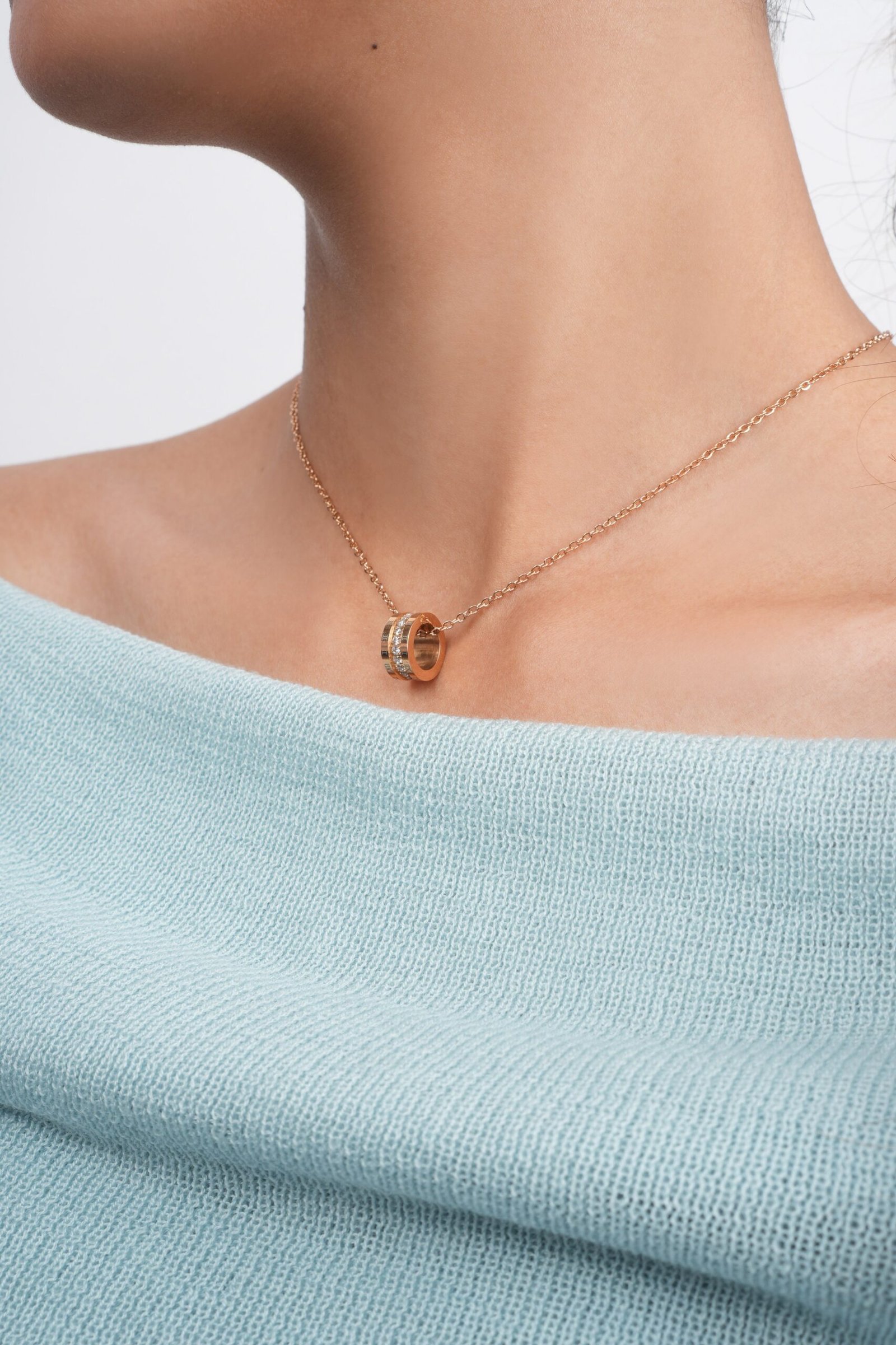 Panlandwoo - Kalung Titanium Wanita Rapha Adjustable - Gambar 2