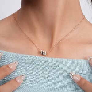 Panlandwoo - Kalung Titanium Wanita Wrenca Adjustable - Gambar 4