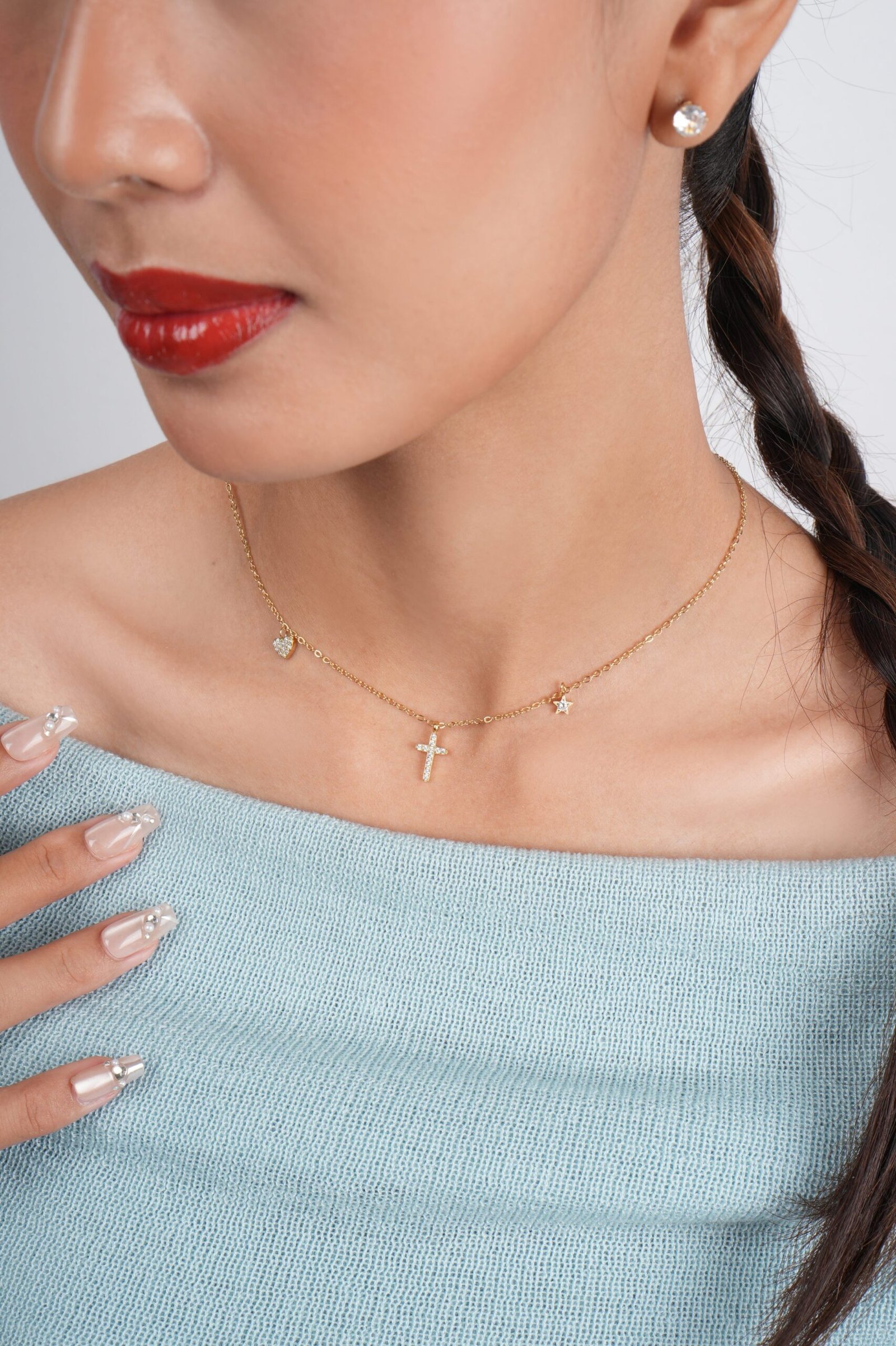 Panlandwoo - Kalung Titanium Wanita Conleth Adjustable - Gambar 2
