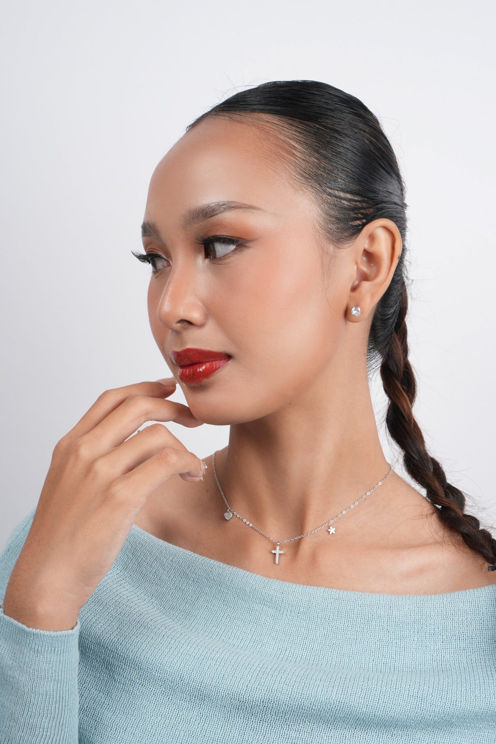 Panlandwoo - Kalung Titanium Wanita Conleth Adjustable - Gambar 6