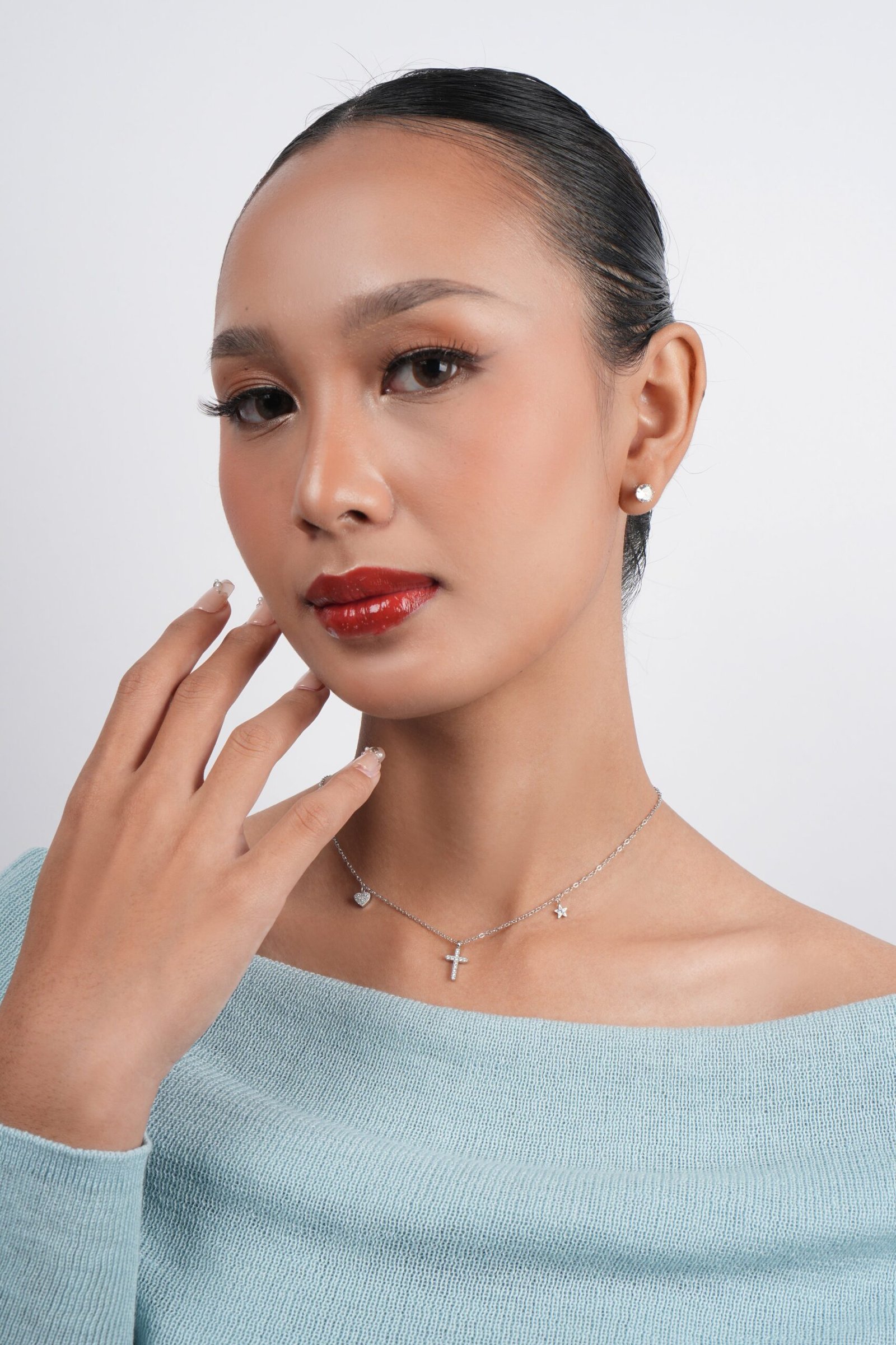 Panlandwoo - Kalung Titanium Wanita Conleth Adjustable - Gambar 3