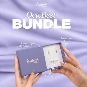 Panlandwoo - OctoBest Bundle - Beli Cincin Rica + Anting Hoop Secret Gratis Kotak Colorful Day